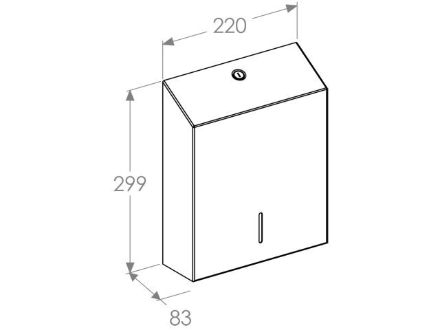 Pojemnik na ręczniki składane MERIDA STELLA SLIM Anti-FingerPrint MAXI, stal matowa z powłoką AFP Pojemnik na ręczniki składane MERIDA STELLA SLIM Anti-FingerPrint MAXI, stal matowa z powłoką AFP